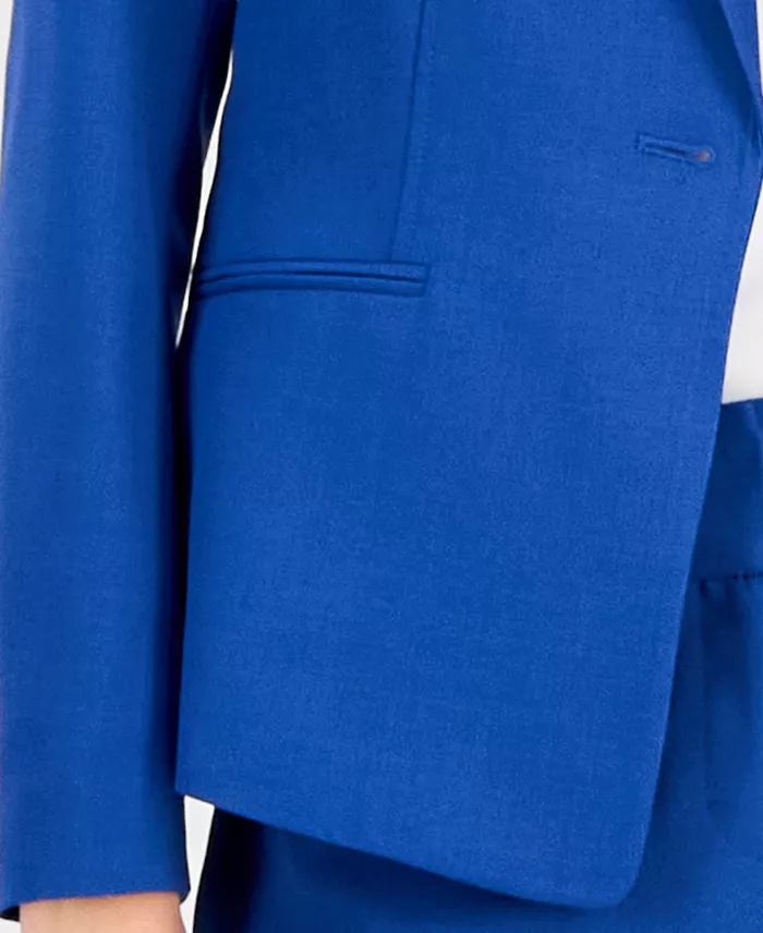 Women's Notch-Lapel Mid-Rise Pantsuit, Regular & Petites - thumbnail 7