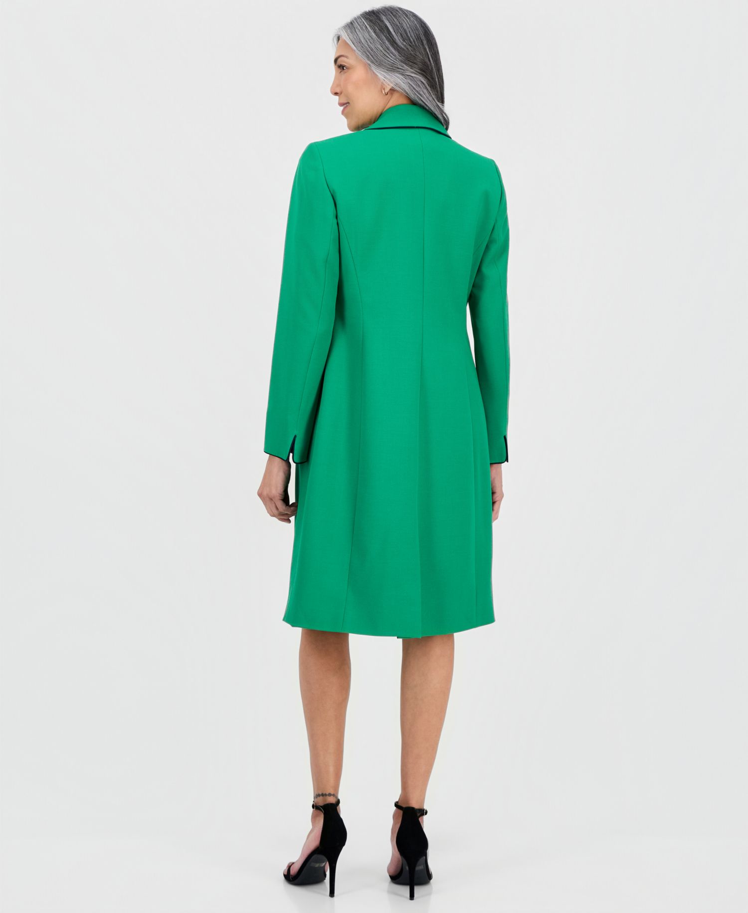 Women's Topper Jacket & Round-Neck Sheath 2 Piece Dress Suit, Regular & Petites