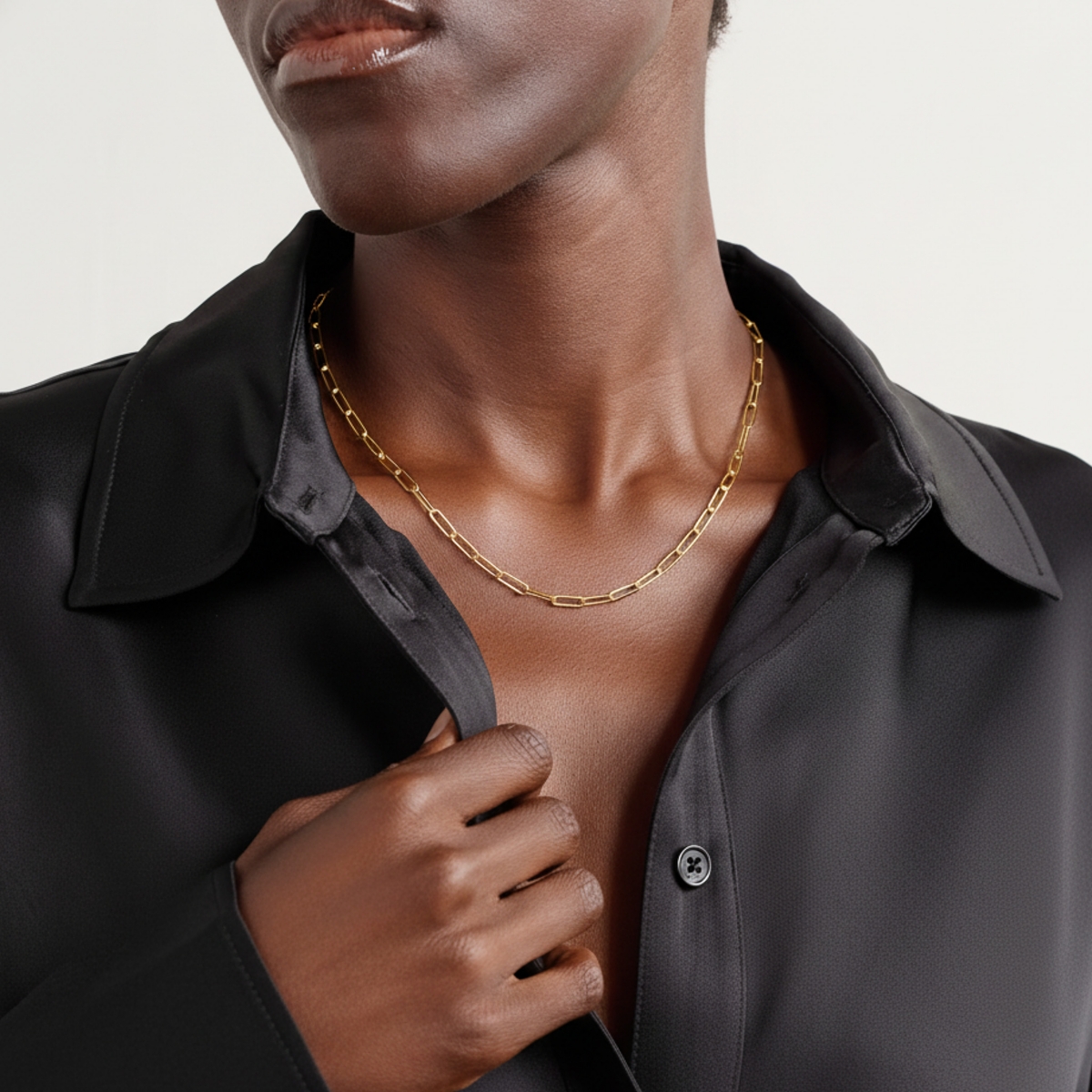 18K Gold Plated Anne Paper Clip Necklace