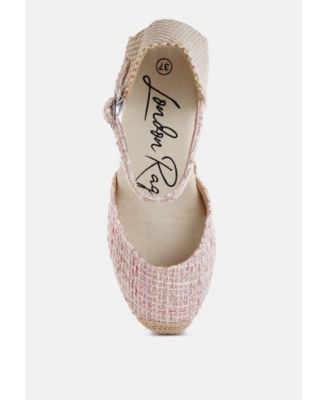 Womens Regatta Tweed Round Toe Woven Wedges