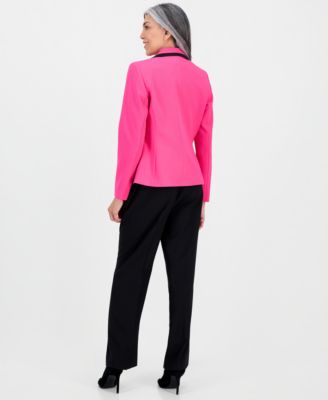 Women's Notch-Lapel Colorblocked Pantsuit 