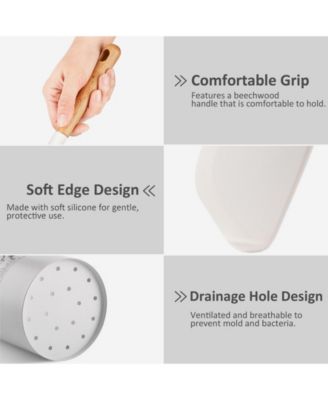 13-Piece Silicone Kitchen Utensils with Wooden Handles Set