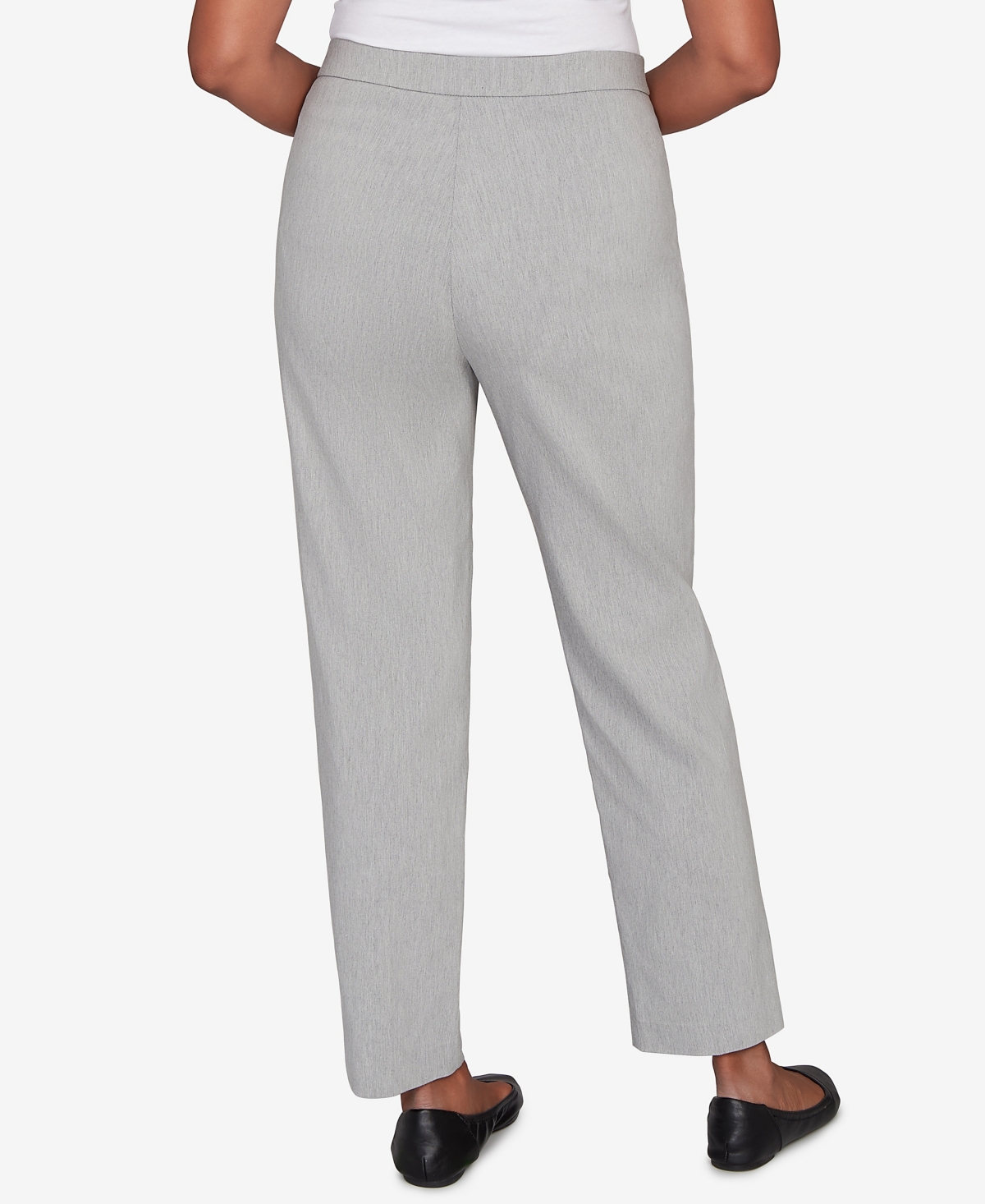 Alfred Dunner Petite Stockbridge Modern Millennium Average Length Pants In Gray