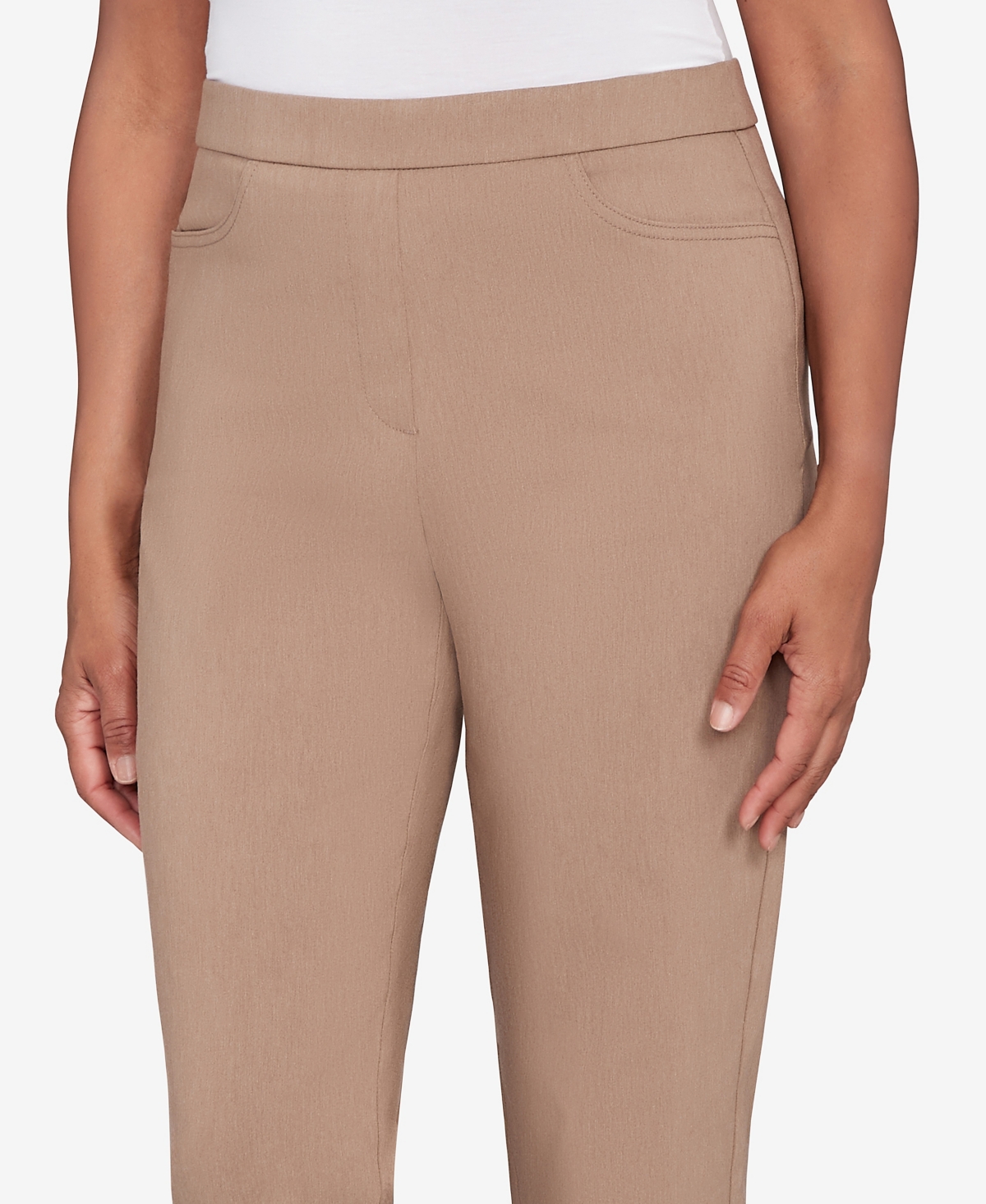 Alfred Dunner Petite Vienna Smooth Front Easy Fit Average Length Pants