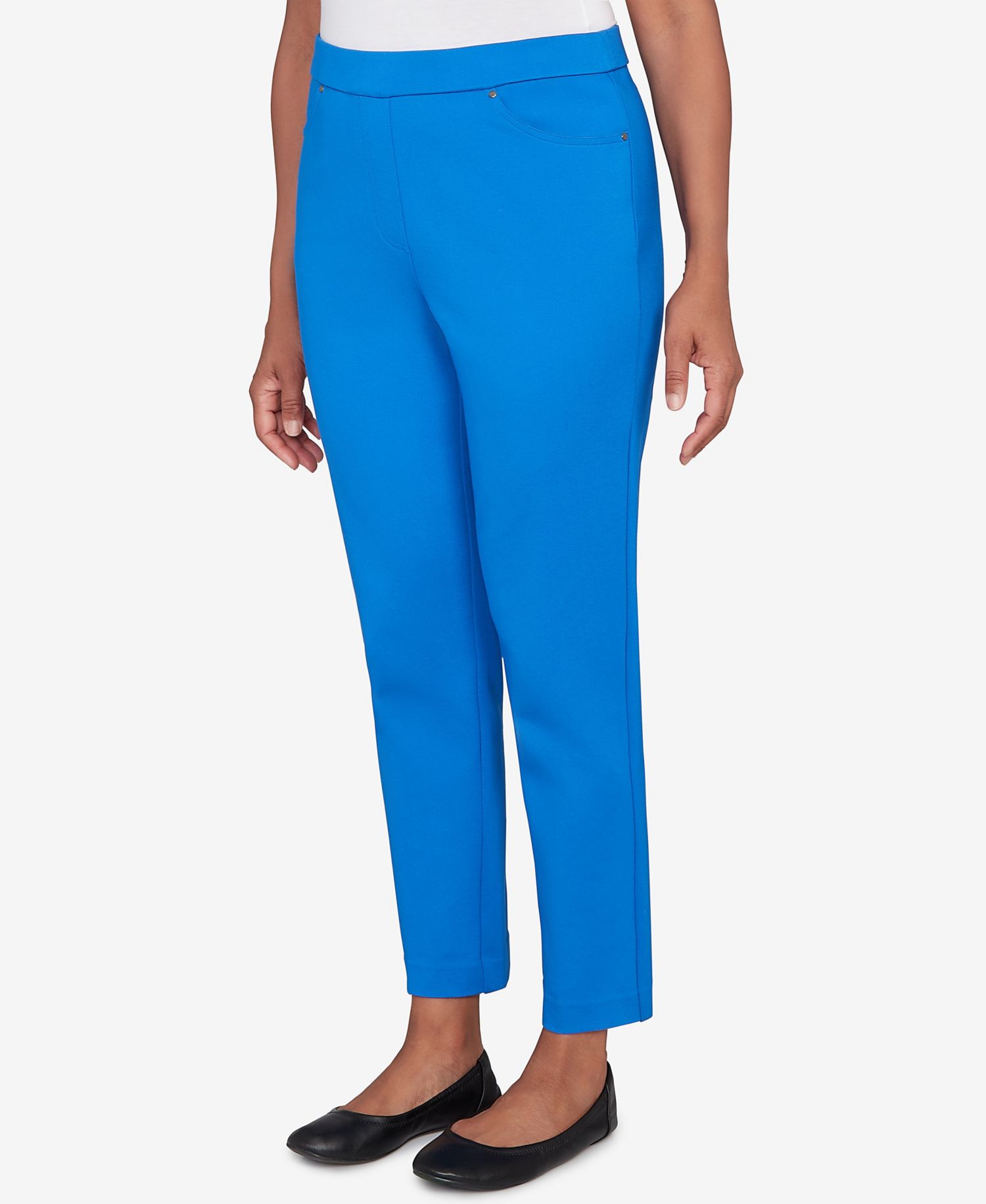 Petite Barcelona Stretch Ponte Knit Short Length Pants