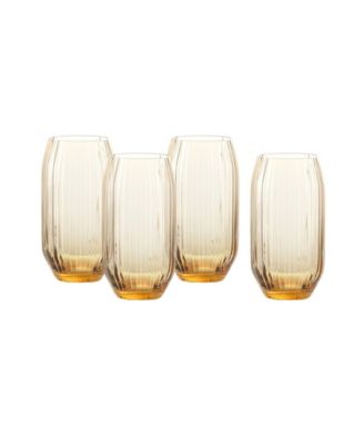 Estiva Textured Highball Sparkling Cocktail Glasses, Set of 4