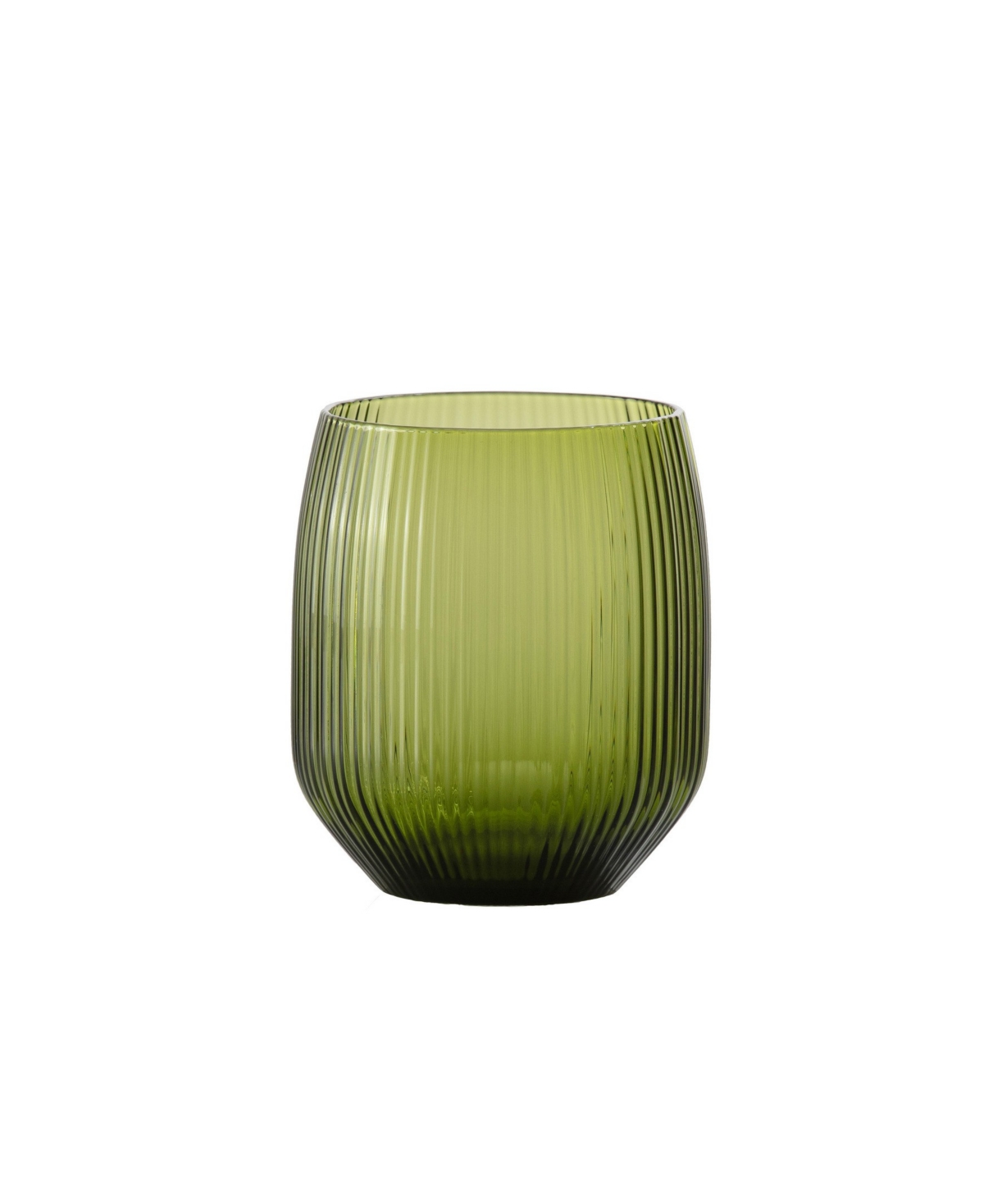 Fortessa Estiva Textured Tall Tumbler Glasses, Set Of 4 In Green