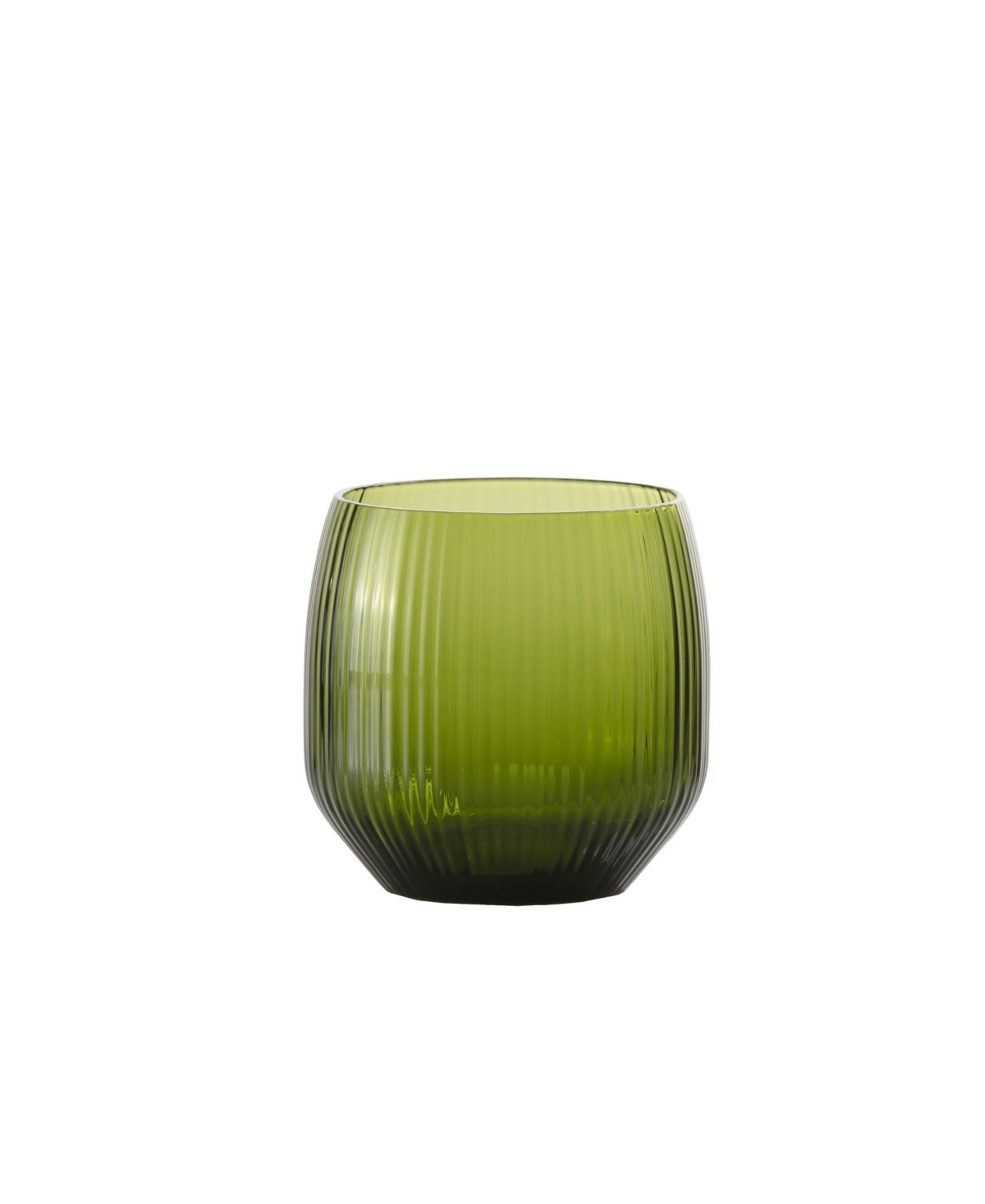 Fortessa Estiva Textured Double Old-fashioned Glasses, Set Of 4 In Green