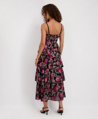 Women's Sweetheart Neck Embroidered Dress