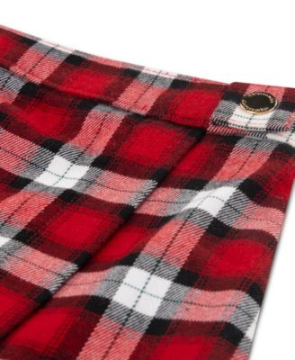 Girls' Plaid Print Wrap Skort