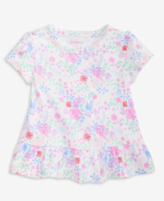 First Impressions - Baby Girls Country Floral Short-Sleeve Top