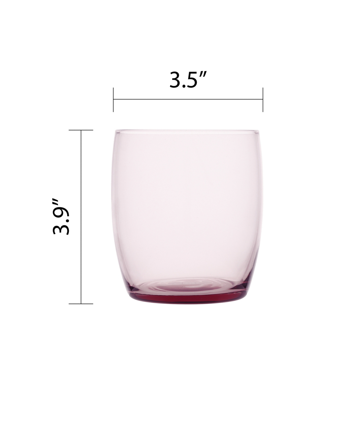 Fortessa Gala Short Beverage Glasses, Set Of 4 In Pink