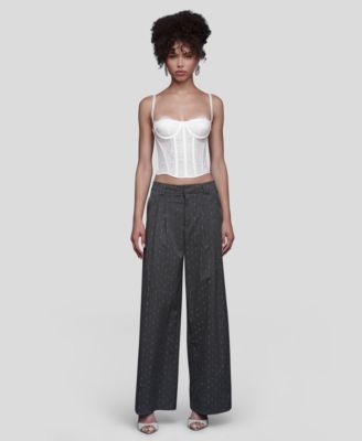 Women's Straight Wide-Leg Trousers
