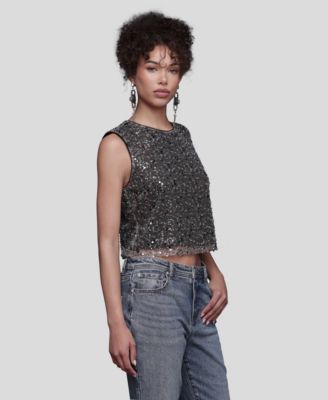 Embellished Sleeveless Top