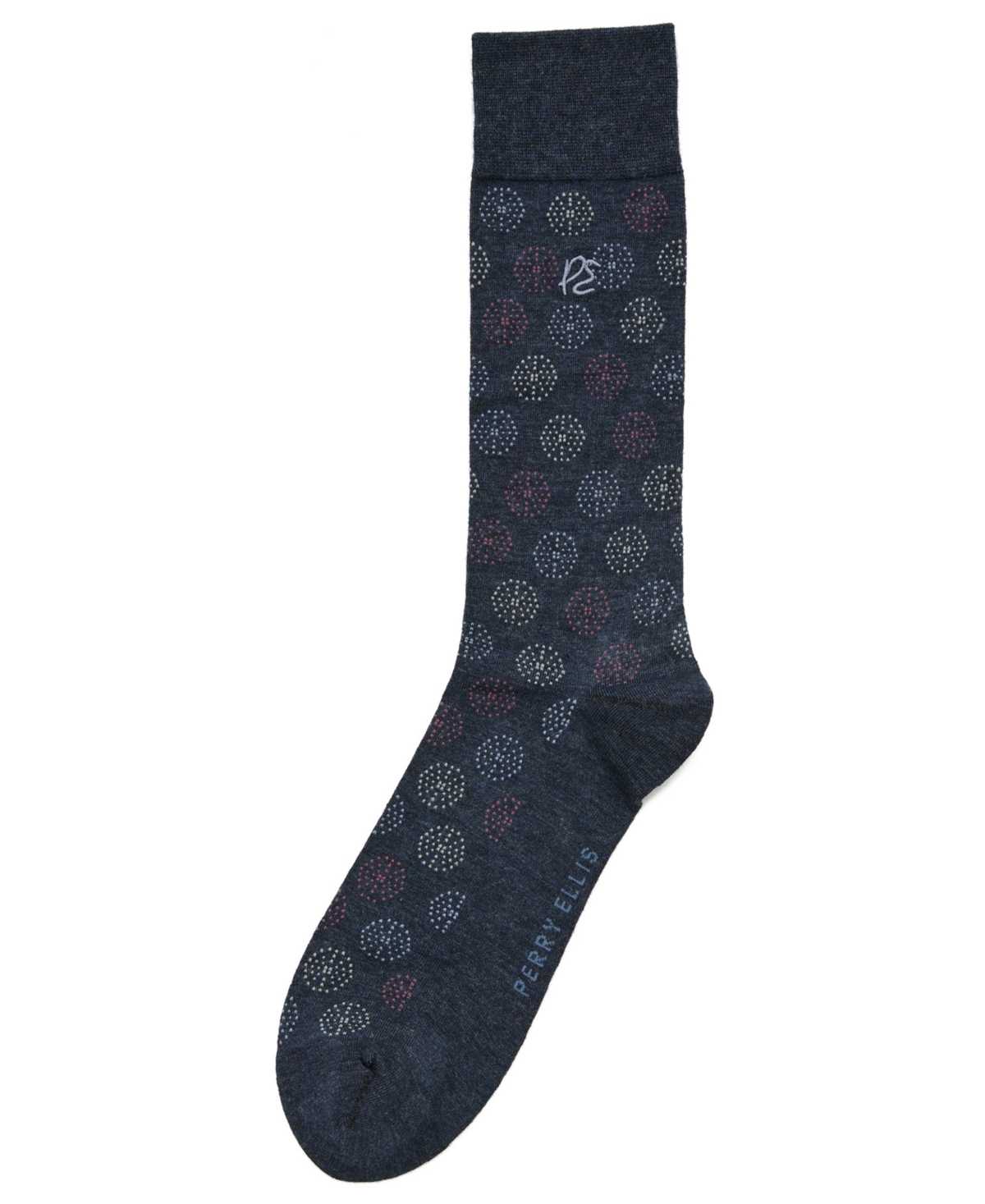 Perry Ellis Portfolio Men's Medallion Socks In Blue