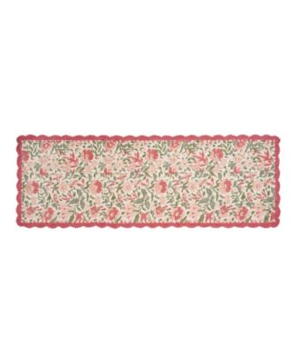 Crochet Border Cotton Runner Rug, 20" x 60"