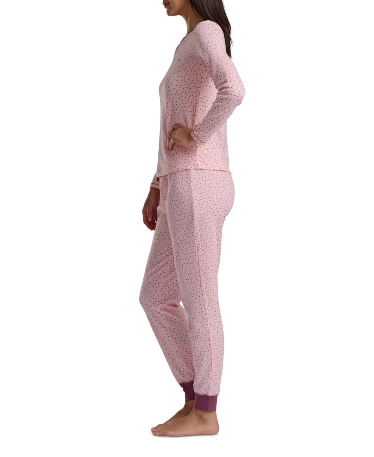 Tommy Hilfiger Women's 2-pc. Packaged Printed Thermal Pajamas Set In Multi
