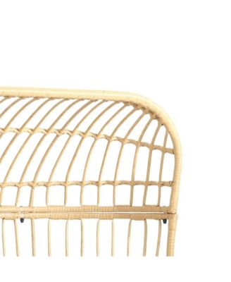 - Modern Light Brown Palos Outdoor Wicker Loveseat