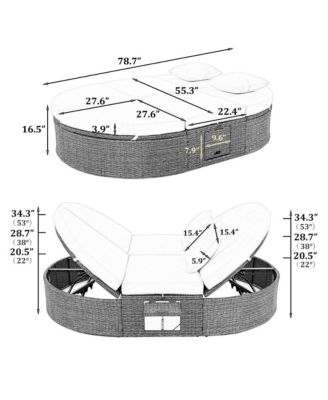 - Gray 2 Person Outdoor Daybed
