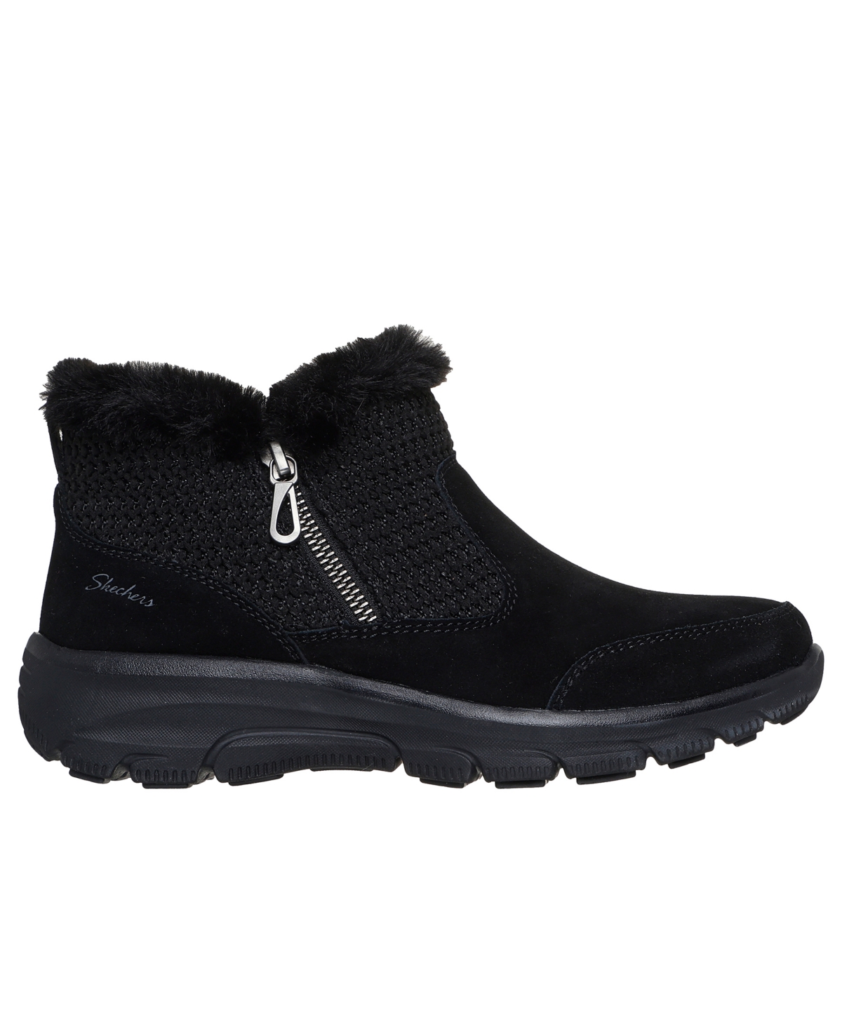 Skechers Women's Relaxed Fit: Easy Going Memory Foam Boots From Finish Line In Black