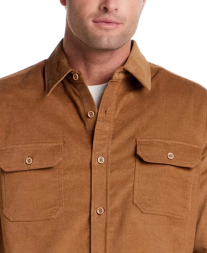 Men's Superfine Corduroy Long Sleeve Overshirt - thumbnail 9
