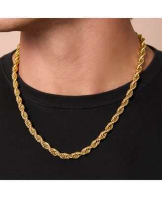 Mens Gold-Tone Rope Chain Necklace - 22'' Chain