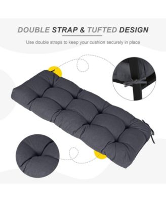 42" x 19.3" x 5.1" Outdoor Polyester Tufted Bench Cushion, Water-resistant & Fade-Resistant, Cushion for Love Seat