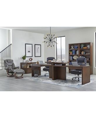 Monarch - Ice Manual Reclining Swivel Chair and Ottoman