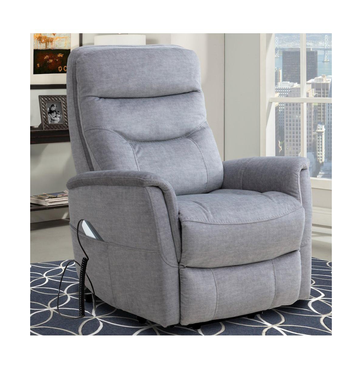 Parker Living Capri Silver Power Lift Recliner with Articulating Headrest Two Pack