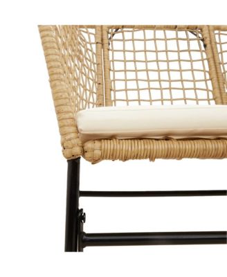 Garden Chair Brown PE rattan Standard Ergonomic Garden Chair