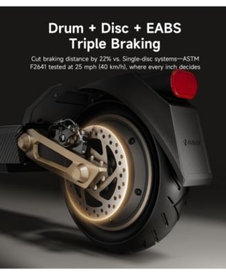 ST3 Electric Scooter w/46.6 miles Max Operating Range & 24.9 mph Max Speed