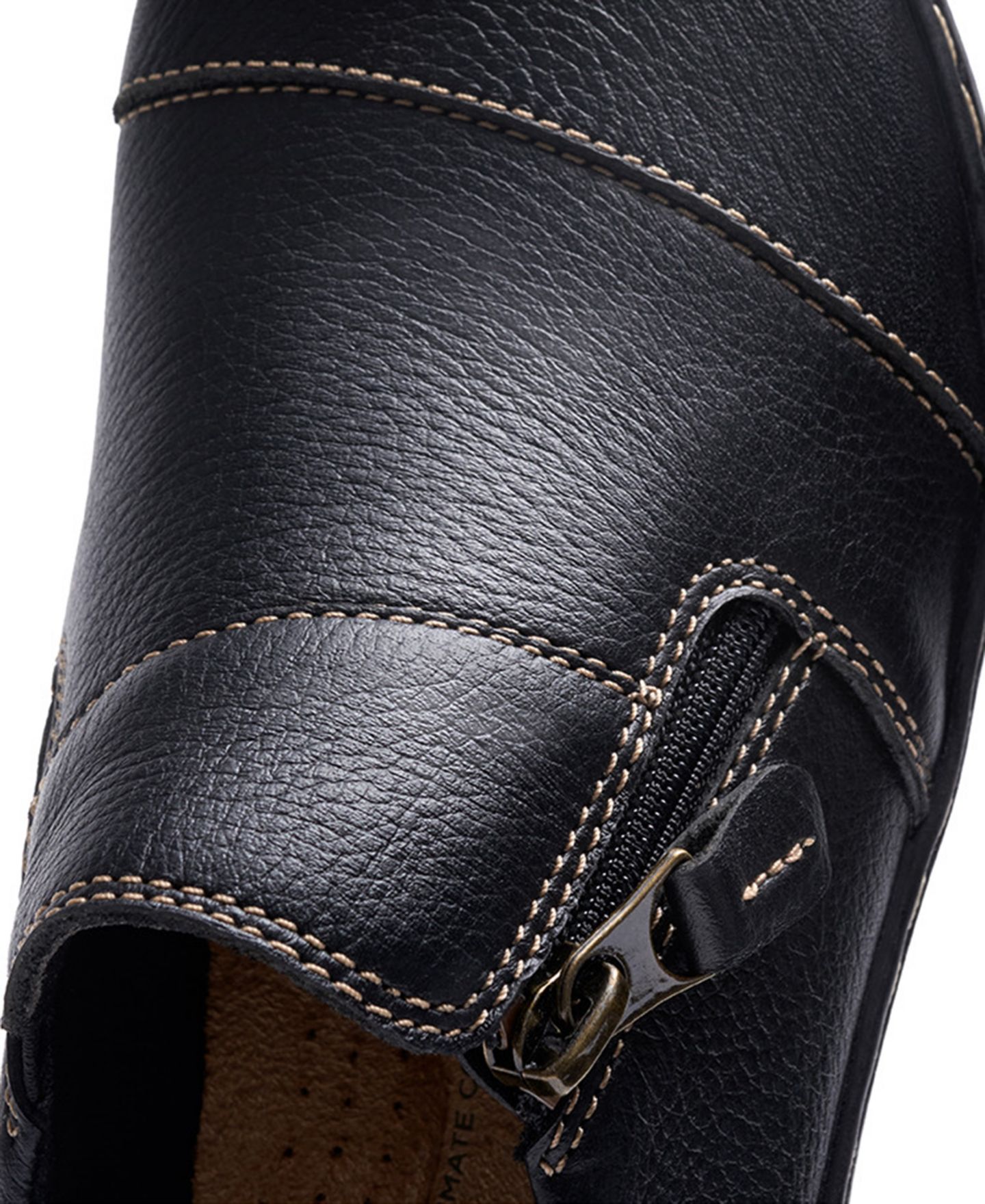 Женские балетки Clarks Cora Harbor на молнии, цвет: Чёрный — фото 9
