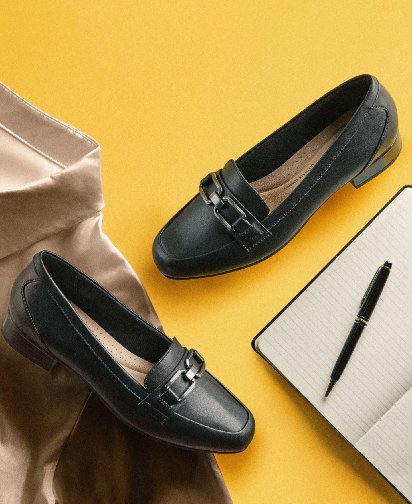 Женские туфли Clarks Juliet Echo Slip-On, цвет: Чёрный кожаный — фото 3