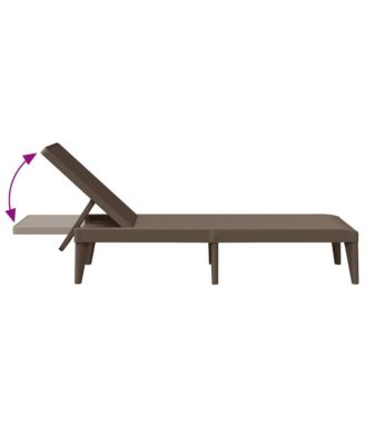 Sun Lounger Brown Polypropylene Standard UV-resistant materials