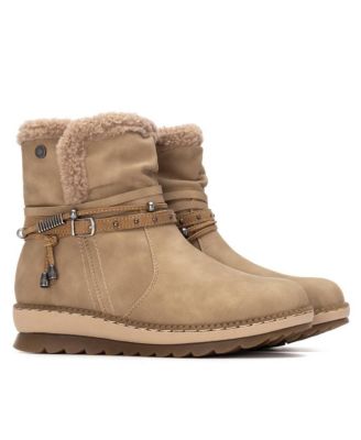 Women's Faux Shearling Lined Ankle Booties Refresh Collection By XTI