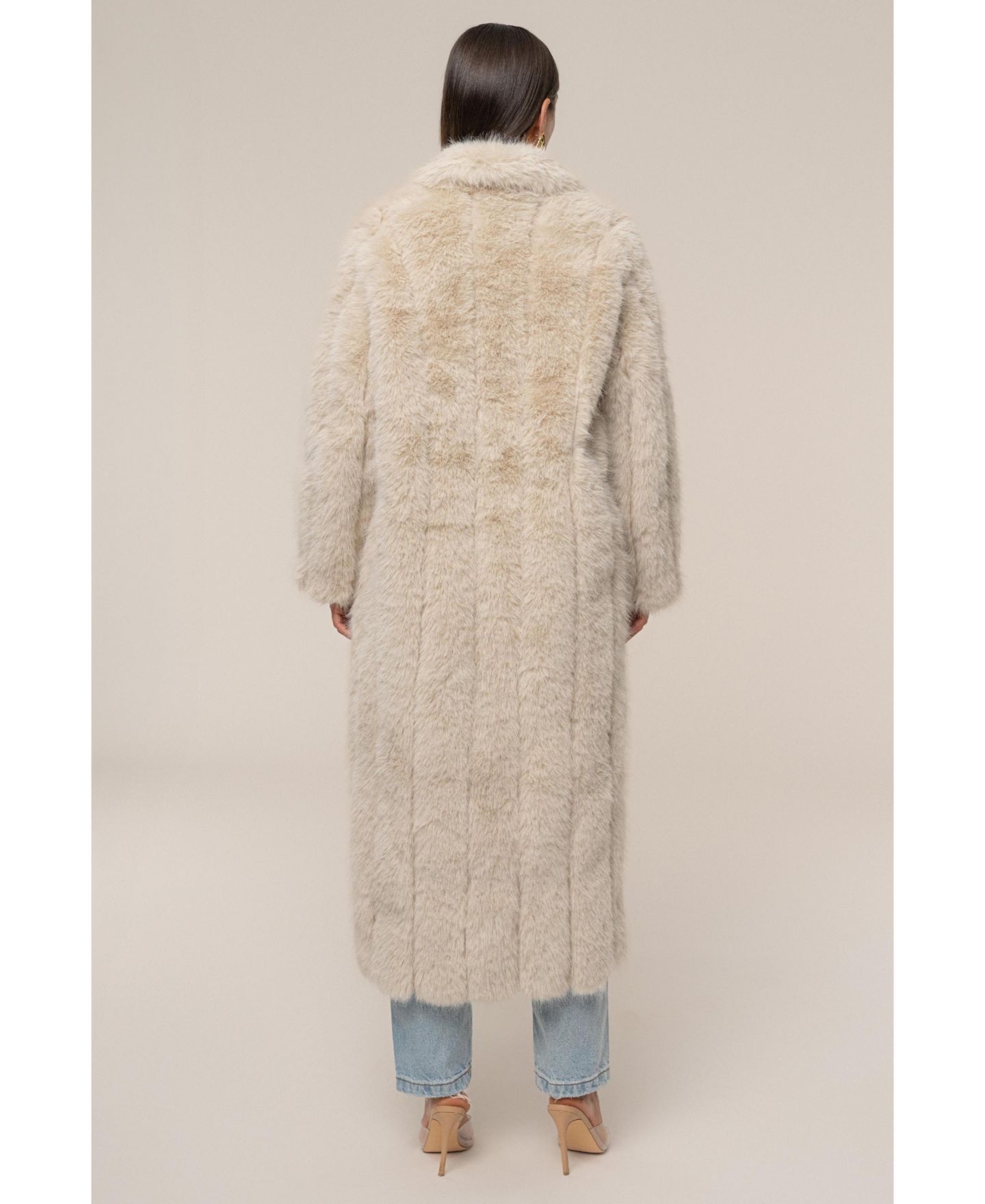 Женское пальто JLUXLABEL Manhattan Faux Fur, цвет: Бежевый — фото 7