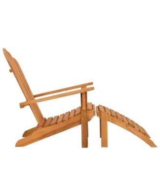 Garden Adirondack Chair With Footrest Teak Solid teak wood Standard