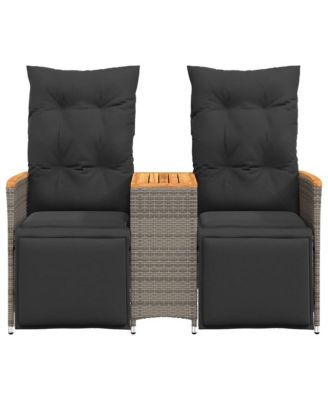 Reclining Garden Sofa Grey