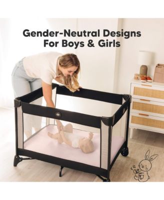 2pk Isla Waterproof Mini Crib Sheets for Boy, Girl, Soft Pack and Play Sheets for Graco Pack and Play Mattress