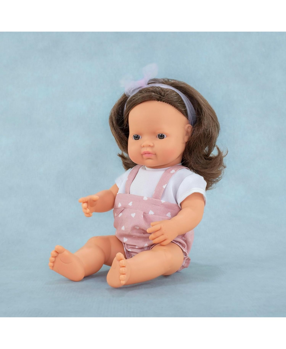 Miniland My Friends and Me Collection Baby Girl Doll with Brown Hair