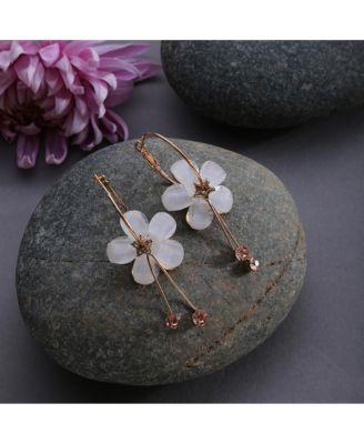 Women's Flower Hoop Earrings