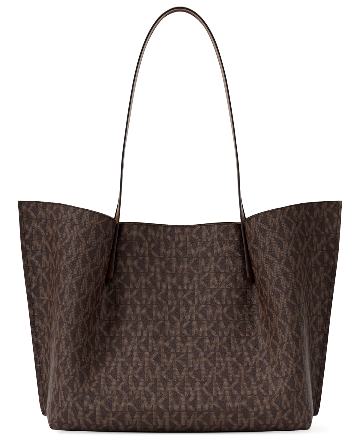 Michael Kors Michael  Emilia Extra Large East West Zip Pocket Tote Bag In Brown