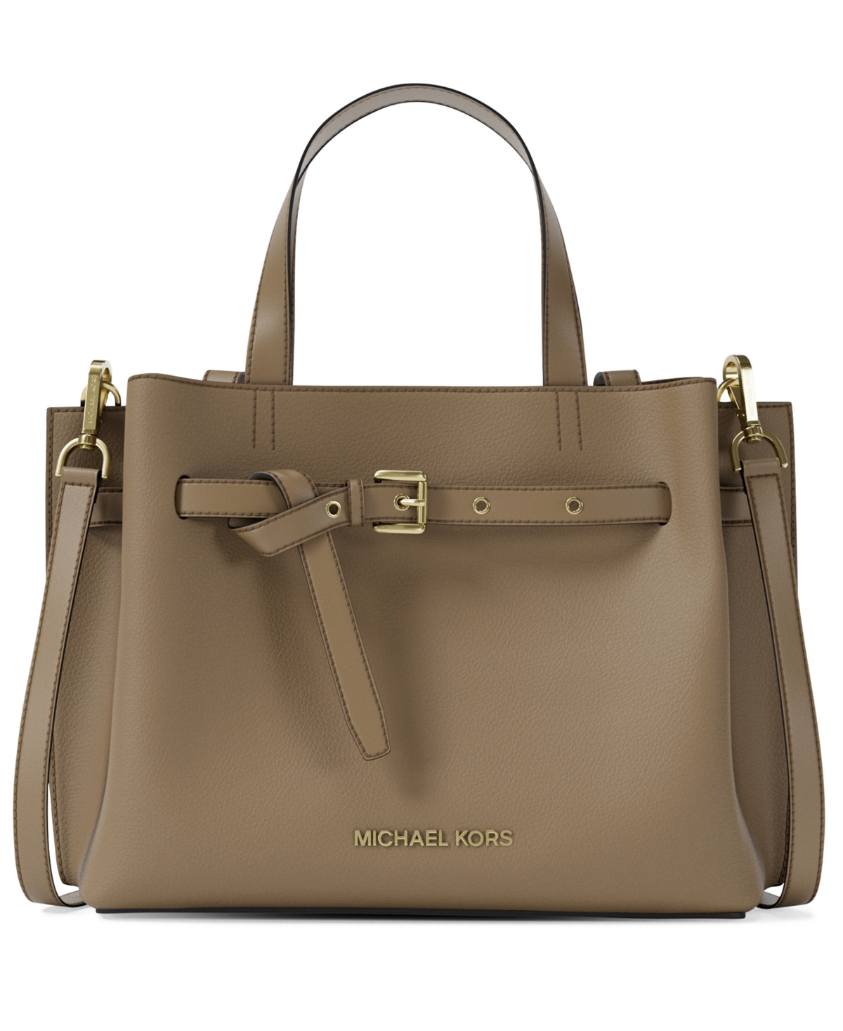Michael Kors Michael  Emilia Satchel Small Bag In Brown