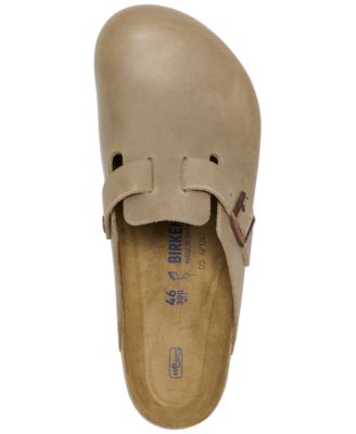 Men's Boston Soft Footbed Suede Leather Clogs from Finish Line
