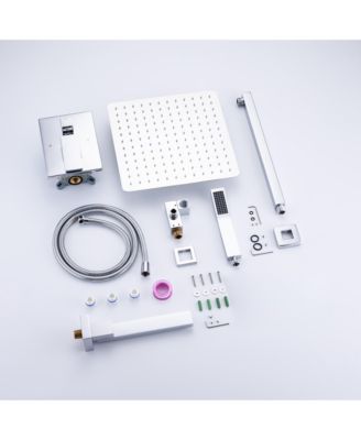 Wall Mounted Shower System Combo with Hand Shower and Tub Spout