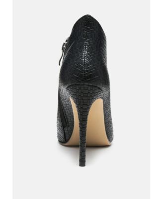 London Rag Womens Lolita Woven Texture Stiletto Boot