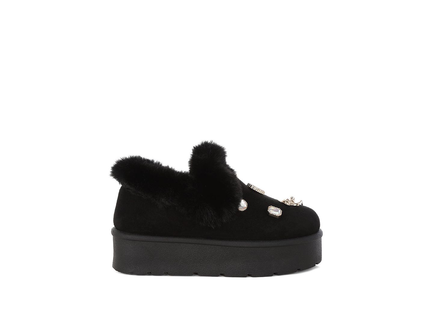 Женские ботинки London Rag Zeta Charm Detail Slip On Snow Boots, цвет: Чёрный — фото 4