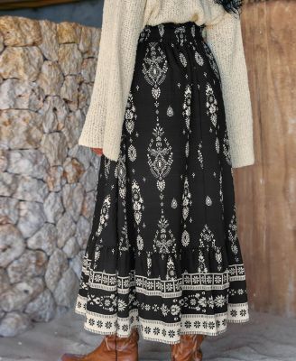 Women's Moonbeam Ornate Maxi Skirt