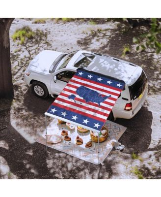 4.5x6 Ft Carside Awning Replacement Fabric with Side Wall Roof Rack Overlanding