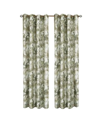 Country Living 100% Thermal Lined Grommet Top Floral Room Darkening Curtains